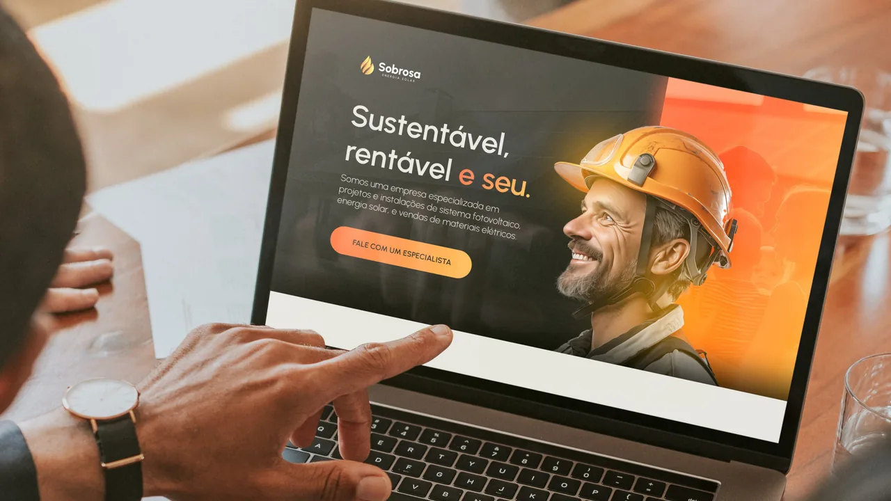 Campanha Sobrosa Energia Solar em tela digital