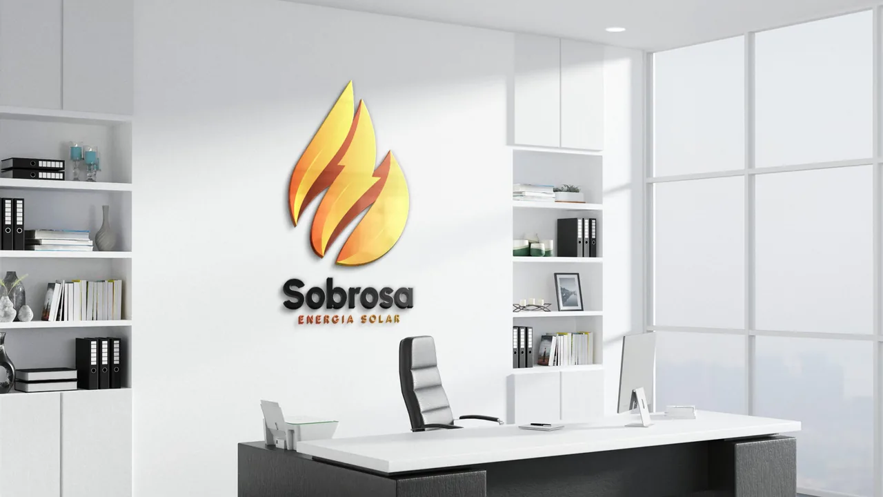 Aplicação da marca Sobrosa em escritório